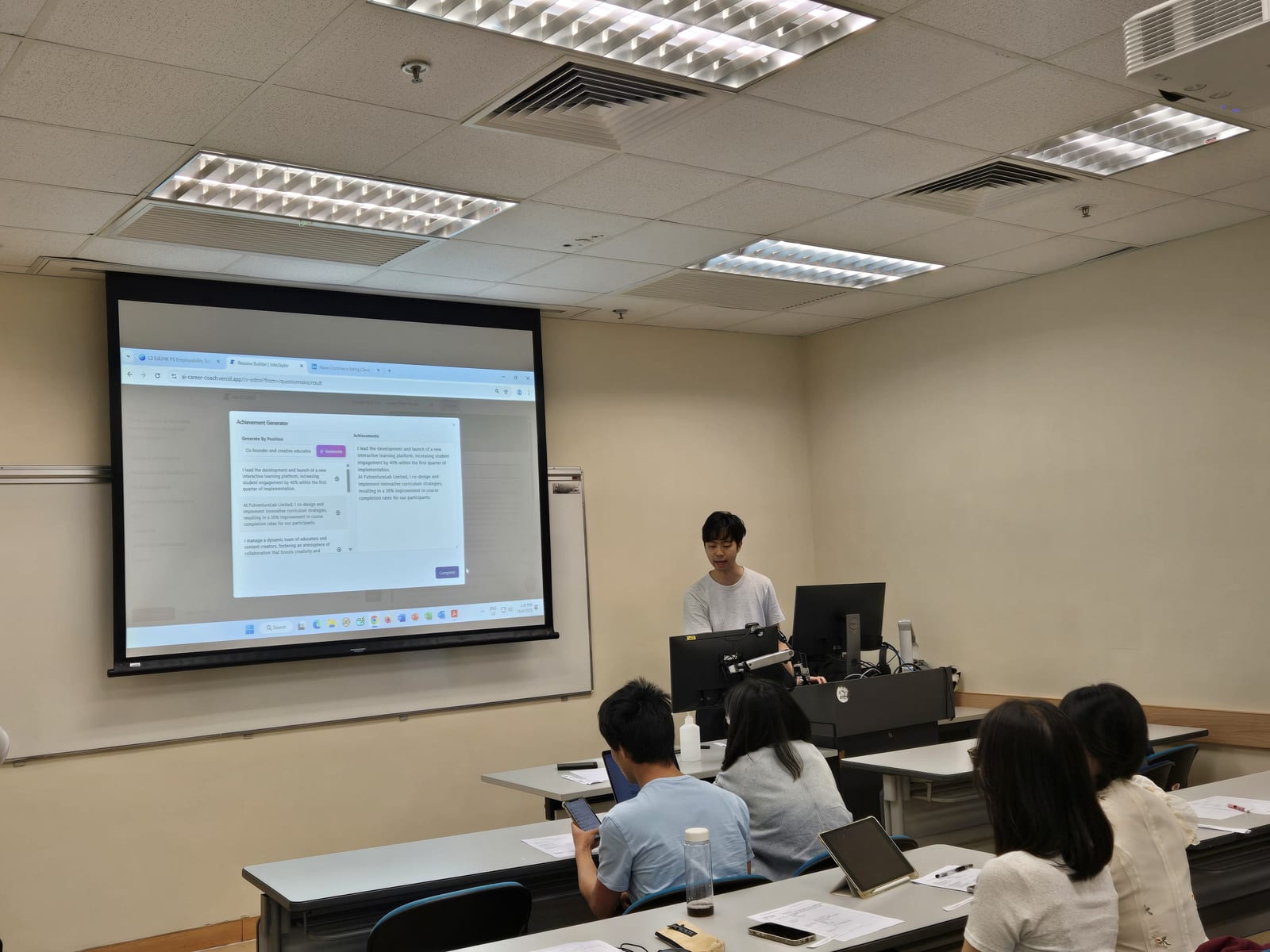 香港教育大學 AI-powered CV Writing Workshop 活動相片