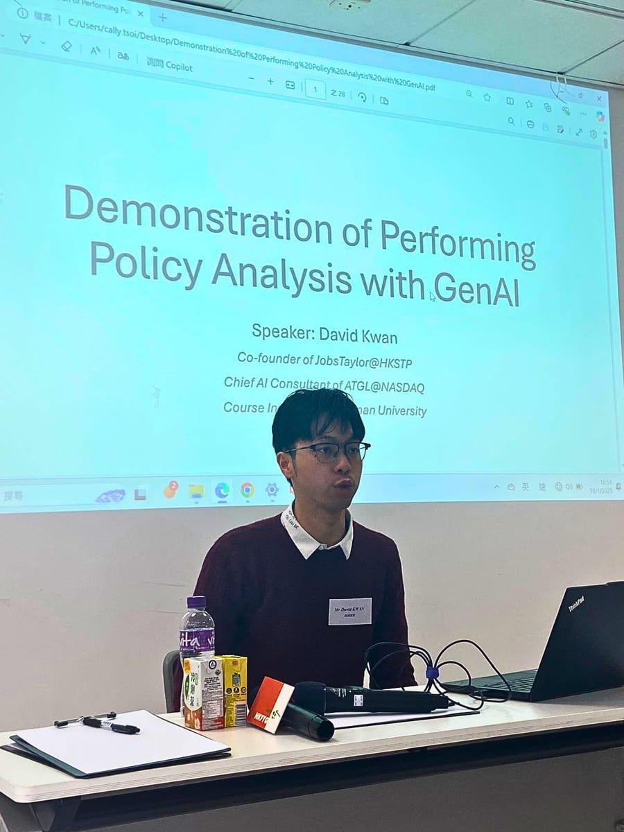 青協 HKFYG Policy Analysis with GenAI Workshop 活動相片